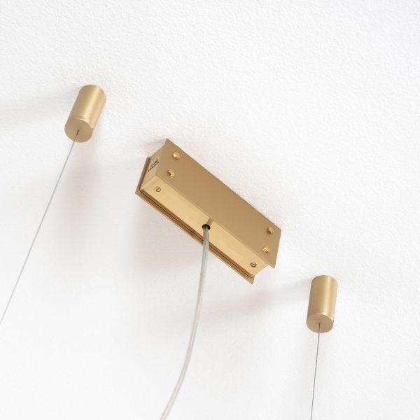Intueri Light Cubi Series 04.1244 49" x 2" x 19" Brass or Steel body , Cast glass