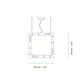 Intueri Light Cubi Series 04.650 26" x 2" x 26" Brass or Steel body , Cast glass