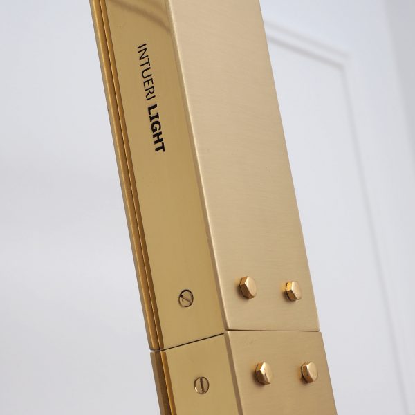 Intueri Light Cubi Series 10.1060 42" x 2" x 47" Brass or Steel body , Cast glass