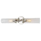 JVI Designs Alford Polished Nickel 2-Light Wall Sconce With Cylinder-Shaped Clear Glass Shade