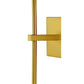 JVI Designs Alford Satin Brass 1-Light Wall Sconce With Cylinder-Shaped Clear Glass Shade