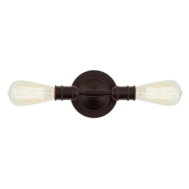 JVI Designs Bedford Oil Rubbed Bronze 2-Light Reversible Mounting Wall Sconce