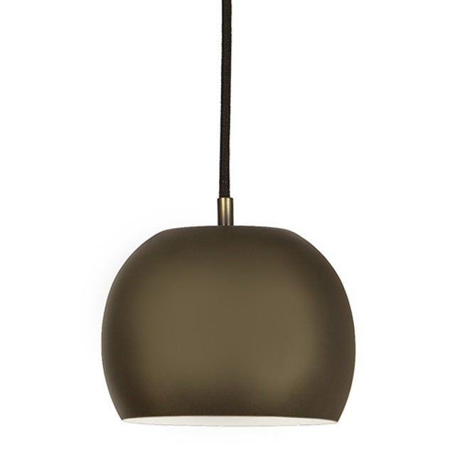 JVI Designs Bristol Weathered Bronze Small Hanging Pendant Lighting With Round Shade