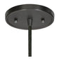 JVI Designs Grand Central Gun Metal 1-Light Hanging Pendant Lighting With Cone-Shaped Clear Glass Shade