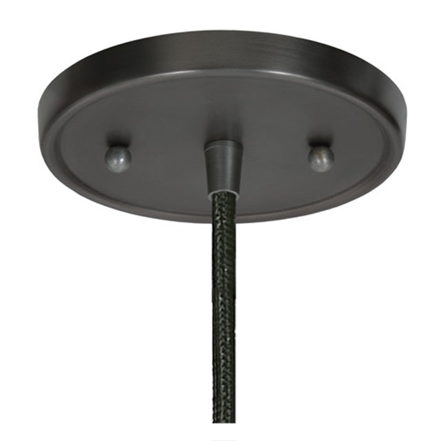 JVI Designs Grand Central Gun Metal 1-Light Hanging Pendant Lighting With Cone-Shaped Clear Glass Shade