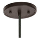 JVI Designs Grand Central Oil Rubbed Bronze 1-Light Hanging Pendant Lighting With Cone-Shaped Clear Glass Shade