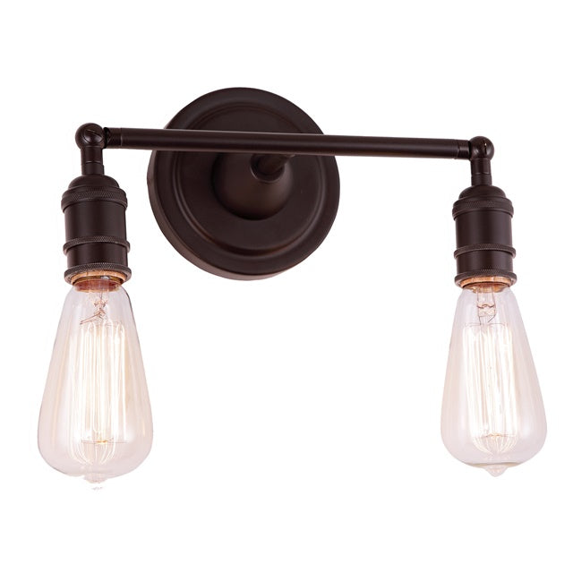 JVI Designs Soho Oil Rubbed Bronze 2-Light Reversible Mounting Wall Sconce
