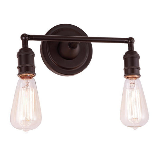 JVI Designs Soho Oil Rubbed Bronze 2-Light Reversible Mounting Wall Sconce