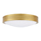 JVI Designs Surrey Satin Brass 2-Light Round Mesh Frame Flush Ceiling Mount With Frosted Glass Shade