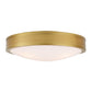 JVI Designs Surrey Satin Brass 2-Light Round Mesh Frame Flush Ceiling Mount With Frosted Glass Shade