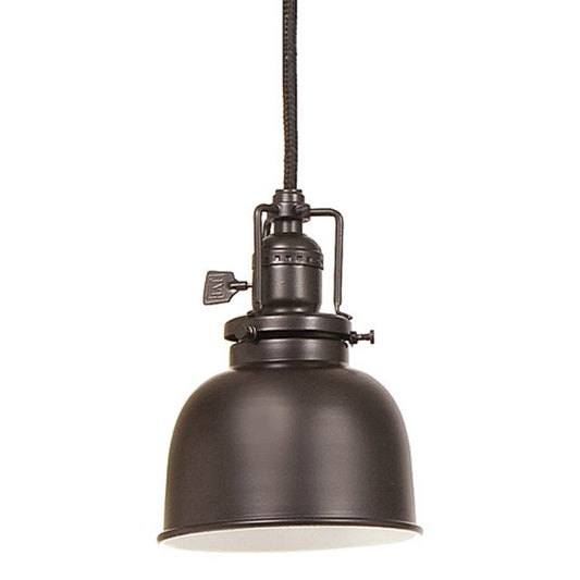 JVI Designs Union Square Oil Rubbed Bronze 1-Light Hanging Pendant Lighting With Bell-Shaped Metal Shade