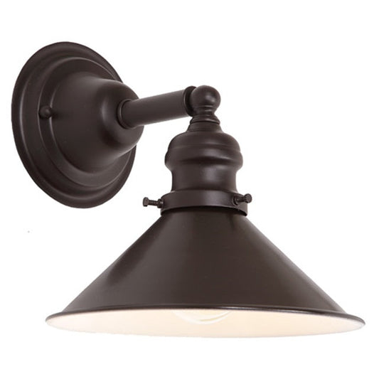 JVI Designs Union Square Oil Rubbed Bronze 1-Light Wall Sconce With Cone-Shaped Metal Shade