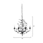 Jamie Young Blooming 30" 6-Light Black Iron Foliage Chandelier