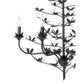 Jamie Young Blooming 30" 6-Light Black Iron Foliage Chandelier