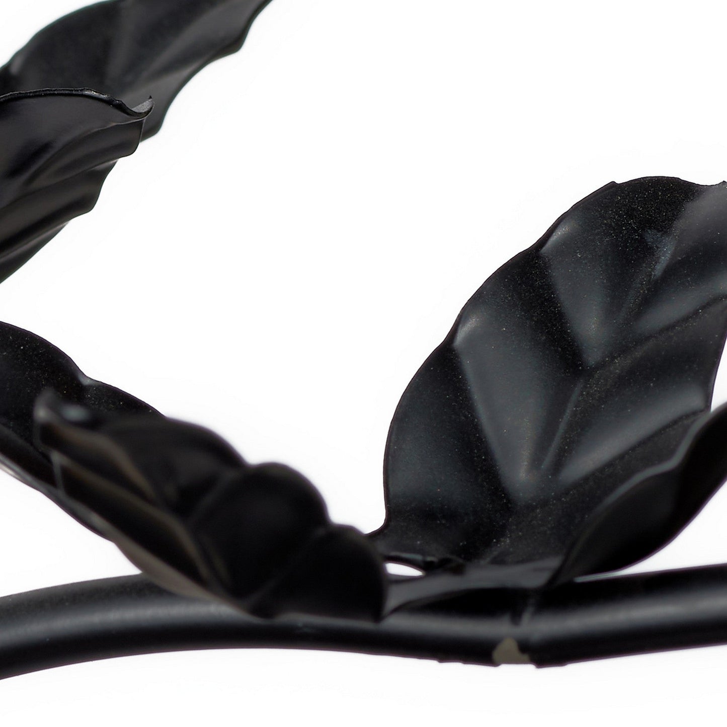 Jamie Young Blooming 30" 6-Light Black Iron Foliage Chandelier