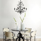 Jamie Young Blooming 30" 6-Light Black Iron Foliage Chandelier