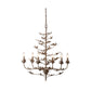 Jamie Young Blooming 30" 6-Light Rust Iron Foliage Chandelier