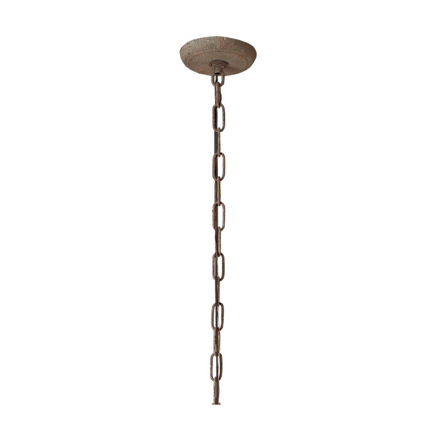 Jamie Young Blooming 30" 6-Light Rust Iron Foliage Chandelier