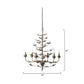 Jamie Young Blooming 30" 6-Light Rust Iron Foliage Chandelier