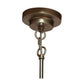 Jamie Young Calypso 30" 4-Light Champagne Leaf Chandelier With 3-Tier Metal Disks Shade