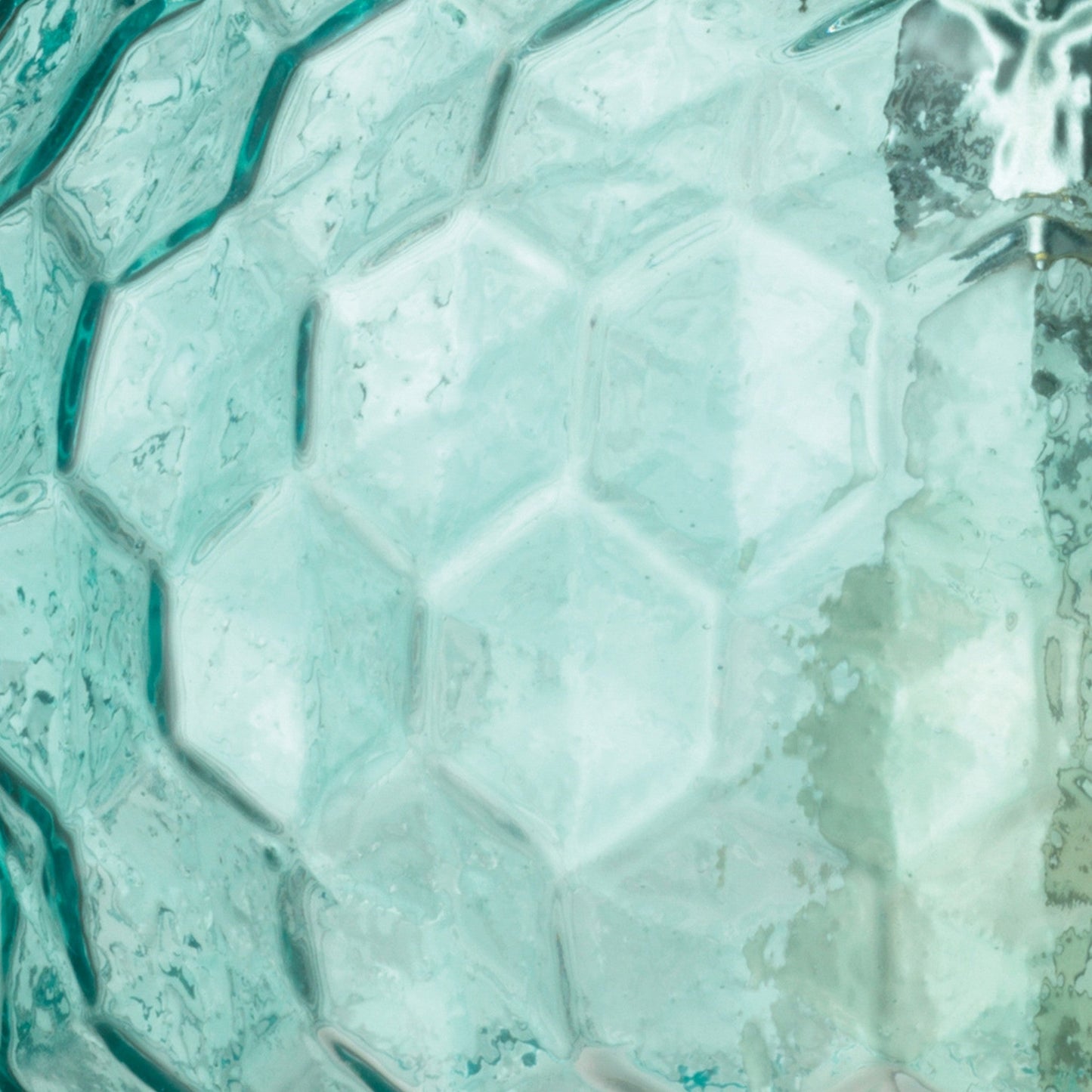 Jamie Young Clark 10" 1-Light Aqua Honeycomb-Patterned Glass Pendant Light