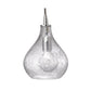 Jamie Young Curved 7" 1-Light Handblown Clear Seeded Glass Pendant Light