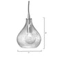 Jamie Young Curved 7" 1-Light Handblown Clear Seeded Glass Pendant Light