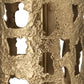 Jamie Young Firenze 16" x 29" 1-Light Antique Gold Leaf Table Lamp With White Linen Drum Shade