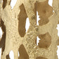 Jamie Young Firenze 18" x 71" 1-Light Soft Antique Gold Leaf Floor Lamp With White Linen Drum Shade