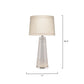 Jamie Young Hobnail 17" x 35" 1-Light Off-White Ceramic Table Lamp With Linen Tapered Shade