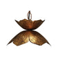 Jamie Young Lotus 11" 1-Light Antique Gold Flower Pendant Light