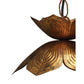Jamie Young Lotus 11" 1-Light Antique Gold Flower Pendant Light
