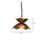 Jamie Young Lotus 11" 1-Light Antique Gold Flower Pendant Light