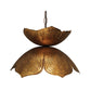 Jamie Young Lotus 20" 1-Light Antique Gold Flower Pendant Light