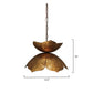 Jamie Young Lotus 20" 1-Light Antique Gold Flower Pendant Light