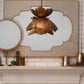 Jamie Young Lotus 20" 1-Light Antique Gold Flower Pendant Light