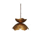 Jamie Young Lotus 20" 1-Light Antique Gold Flower Pendant Light