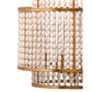 Jamie Young Pacific 20" 6-Light Gold Chandelier With Natural Wood Beads Shade