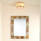 Jamie Young Upsala 12" 2-Light White Alabaster and Antique Brass Flush Mount Light With Acrylic Diffuser