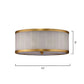 Jamie Young Upsala 15" 2-Light White Alabaster and Antique Brass Flush Mount Light With Acrylic Diffuser