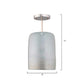 Jamie Young Vapor 8" 1-Light Nickel Semi-Flush Mount Light With Opal Metallic Inverted Glass Shade