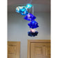 Jezebel Gallery Flame Radiance 11" x 10" Large Cobalt Blue Pendant Light With Black Hardware