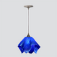 Jezebel Gallery Flame Radiance 11" x 10" Large Cobalt Blue Pendant Light With Brown Hardware