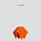 Jezebel Gallery Flame Radiance 11" x 10" Large Tangerine Pendant Light With White Hardware