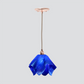 Jezebel Gallery Flame Radiance 9" x 7" Small Cobalt Blue Pendant Light With Copper Hardware