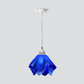 Jezebel Gallery Flame Radiance 9" x 7" Small Cobalt Blue Pendant Light With Nickel Hardware