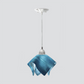 Jezebel Gallery Flame Radiance 9" x 7" Small Sky Blue Pendant Light With Nickel Hardware