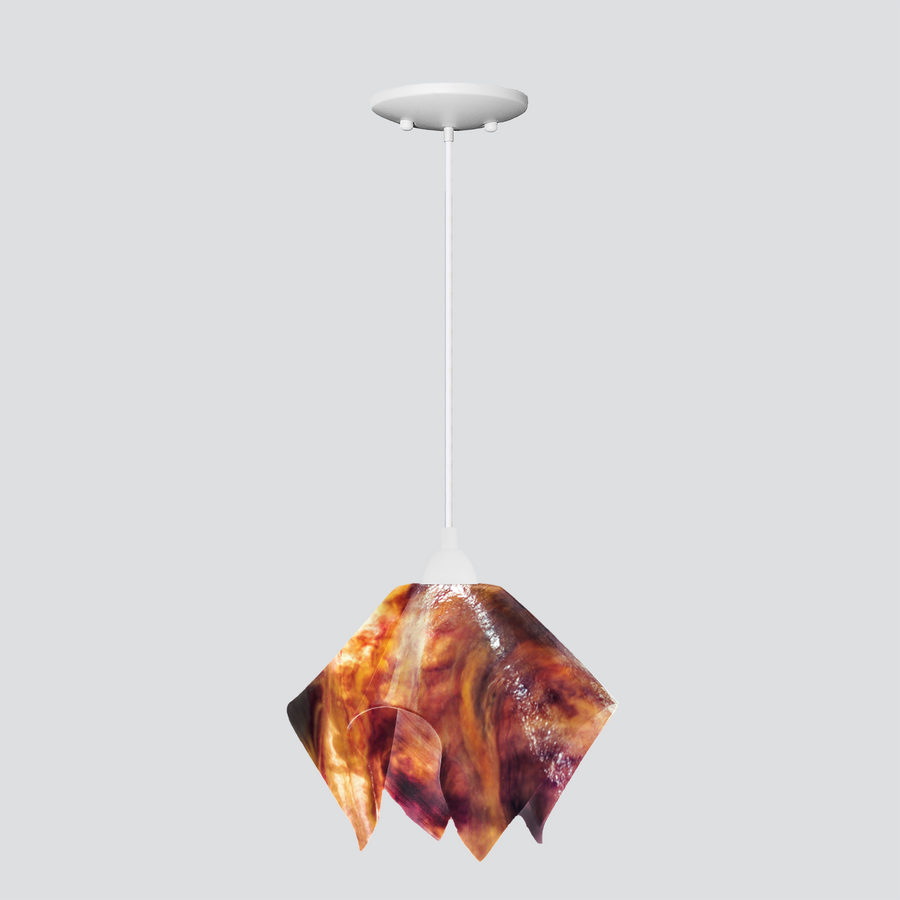 Jezebel Gallery Flame Signature 11" x 10" Large Black Eyed Susan Pendant Light With White Hardware