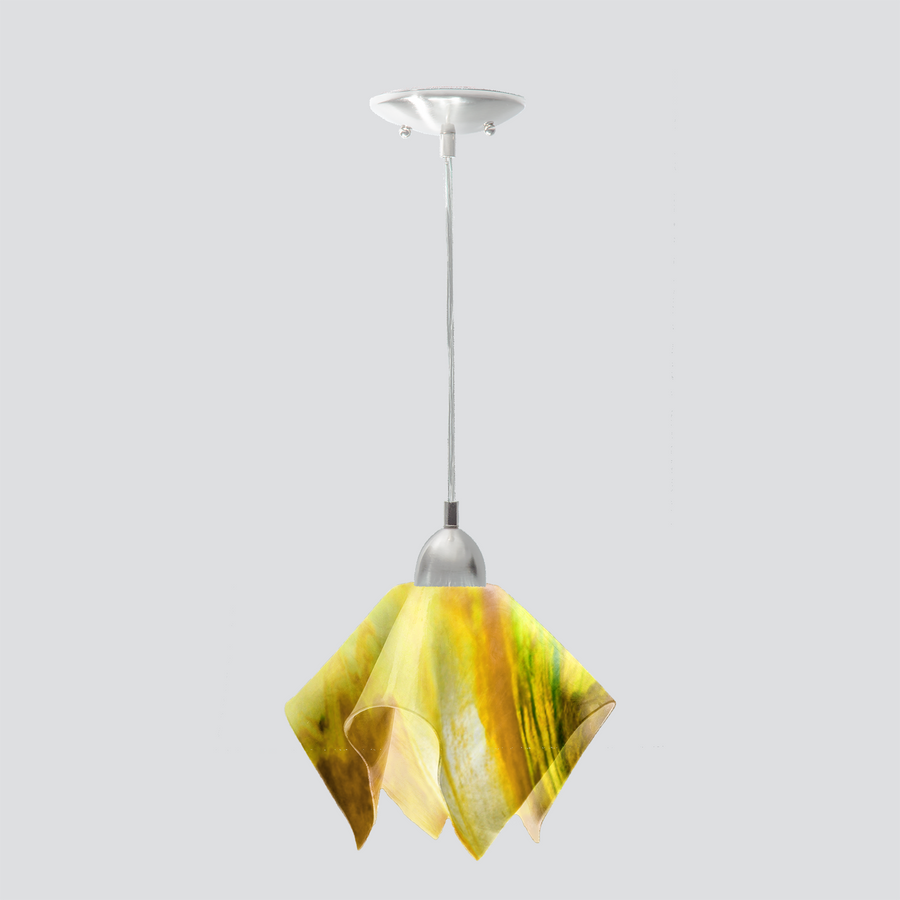 Jezebel Gallery Flame Signature 11" x 10" Large Buttercup Pendant Light With Nickel Hardware