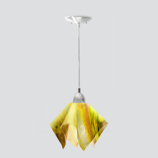 Jezebel Gallery Flame Signature 11" x 10" Large Buttercup Pendant Light With Nickel Hardware